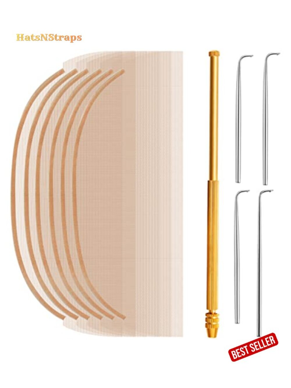 Lace Wig Making Kit for Beginners - 11 Piece Swiss Lace Net & Ventilating